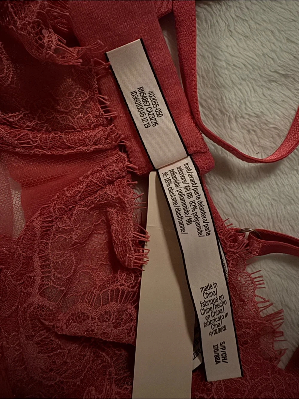 NWT Victoria's Secret Red Lace Plunge Teddy